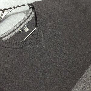 Smartwool Sweater Men's XL Black And Gray Merino Blend Sparwood Colorblock Crew